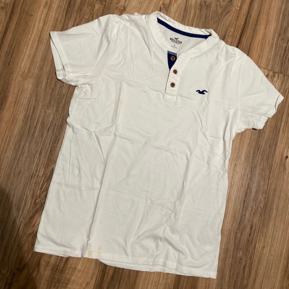 Hollister Men’s White Short Sleeve Tee S